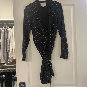 Long sleeve wrap dress